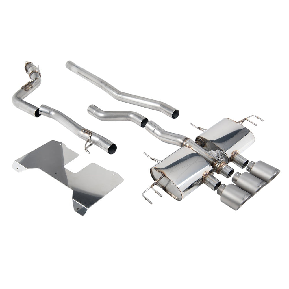 Milltek Honda Civic Type R FL5 2.0 i-VTEC 2022+ Cat-back Exhaust  - Non Resonated / GT-115 Brushed Titanium Tips