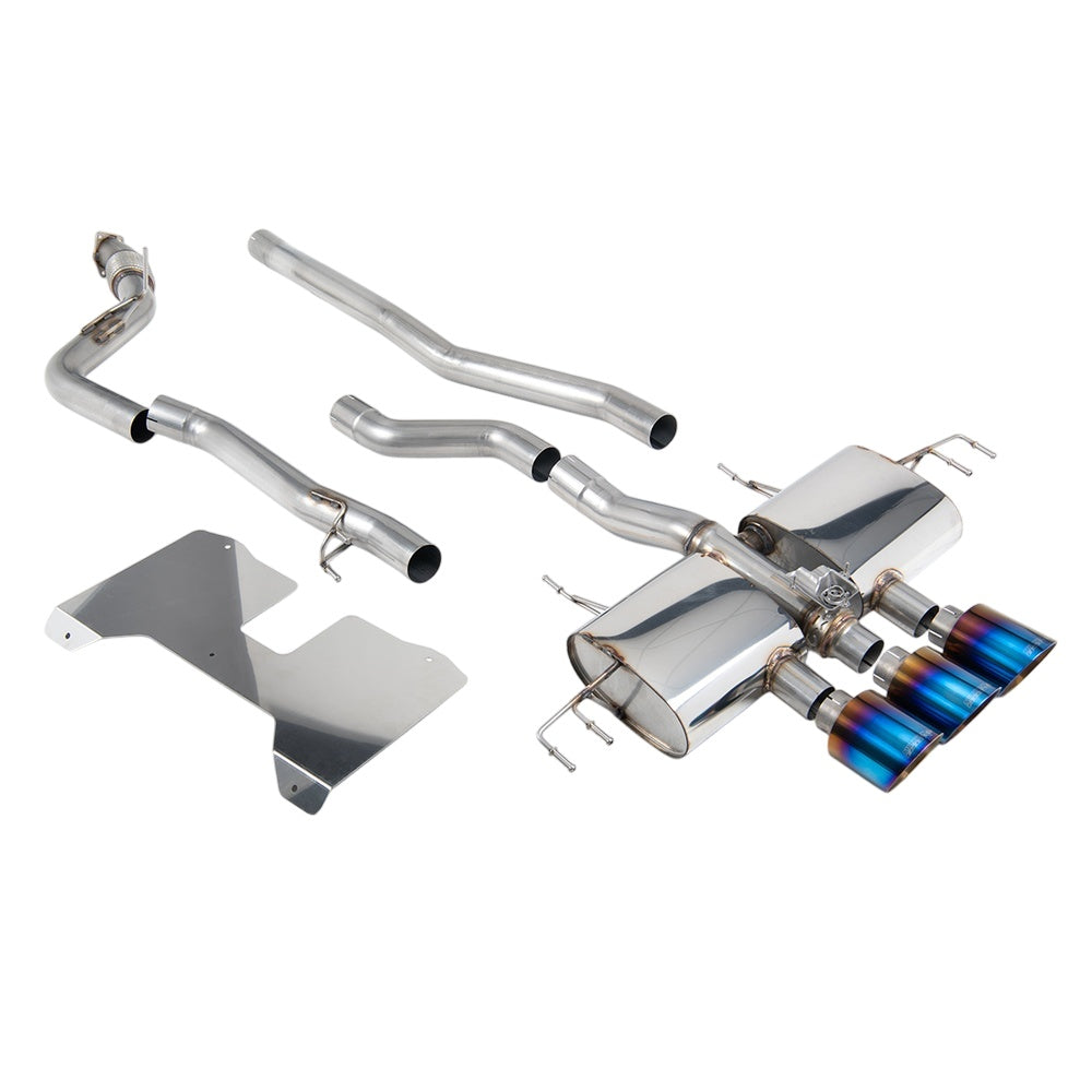 Milltek Honda Civic Type R FL5 2.0 i-VTEC 2022+ Cat-back Exhaust  - Non Resonated / GT-115 Burnt Titanium Tips