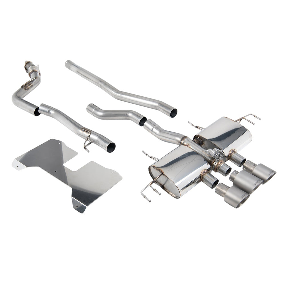 Milltek Honda Civic Type R FL5 2.0 i-VTEC 2022+ Cat-back Exhaust  - Non Resonated / JET-115 Carbon Fibre Tips