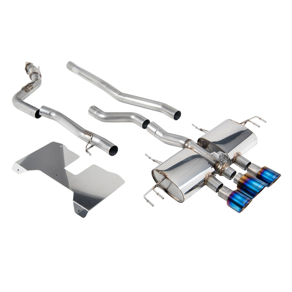 Milltek Honda Civic Type R FL5 2.0 i-VTEC 2022+ Cat-back Exhaust  - Road+ Part Resonated / JET-115 Carbon Fibre Tips
