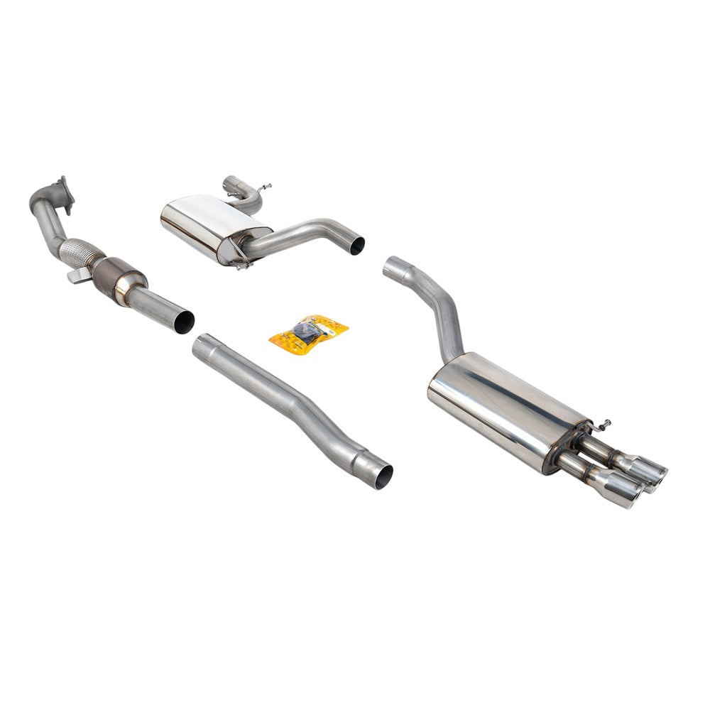 Milltek Skoda Octavia vRS 2.0T FSi 2006-2010 Turbo-back including Hi-Flow Sports Cat Exhaust