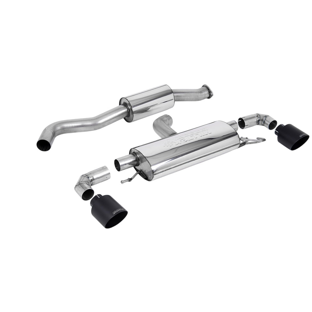 Milltek Toyota Yaris GR & GR Circuit Pack 1.6T (OPF/GPF Models Only) 2020-2023 Particulate Filter-back Exhaust  - Resonated GT-115 Cerakote Black Trims
