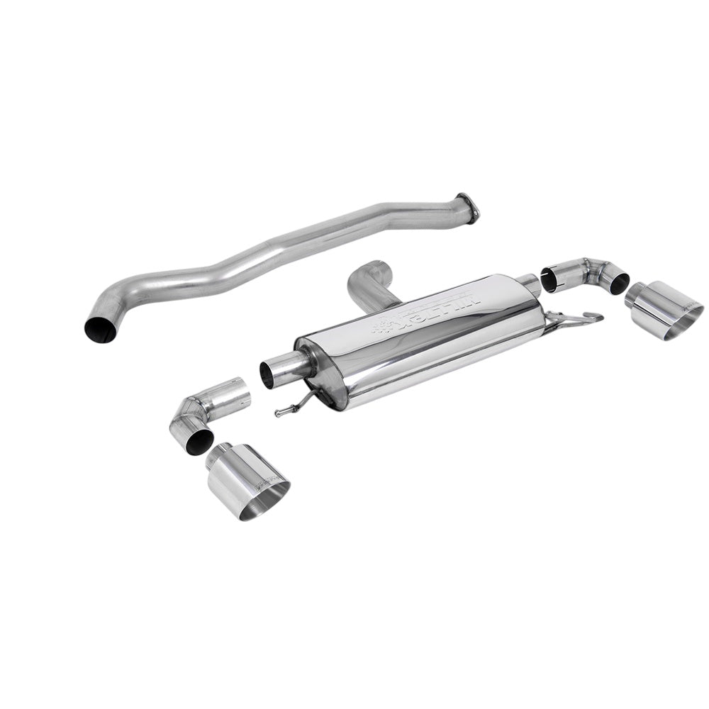 Milltek Toyota Yaris GR & GR Circuit Pack 1.6T (OPF/GPF Models Only) 2020-2023 Particulate Filter-back Exhaust  - Non-Resonated GT-115 Polished Trims