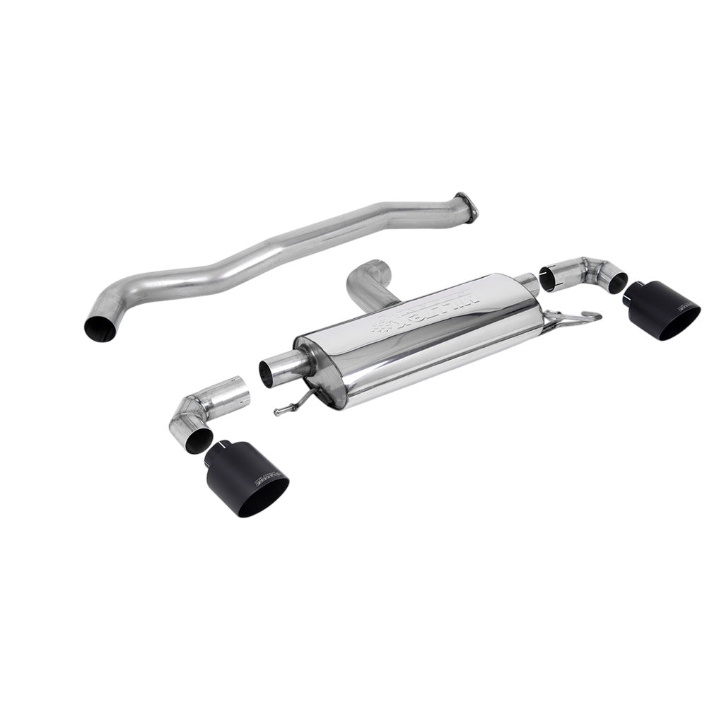 Milltek Toyota Yaris GR & GR Circuit Pack 1.6T (OPF/GPF Models Only) 2020-2023 Particulate Filter-back Exhaust  - Non-Resonated GT-115 Cerakote Black Trims