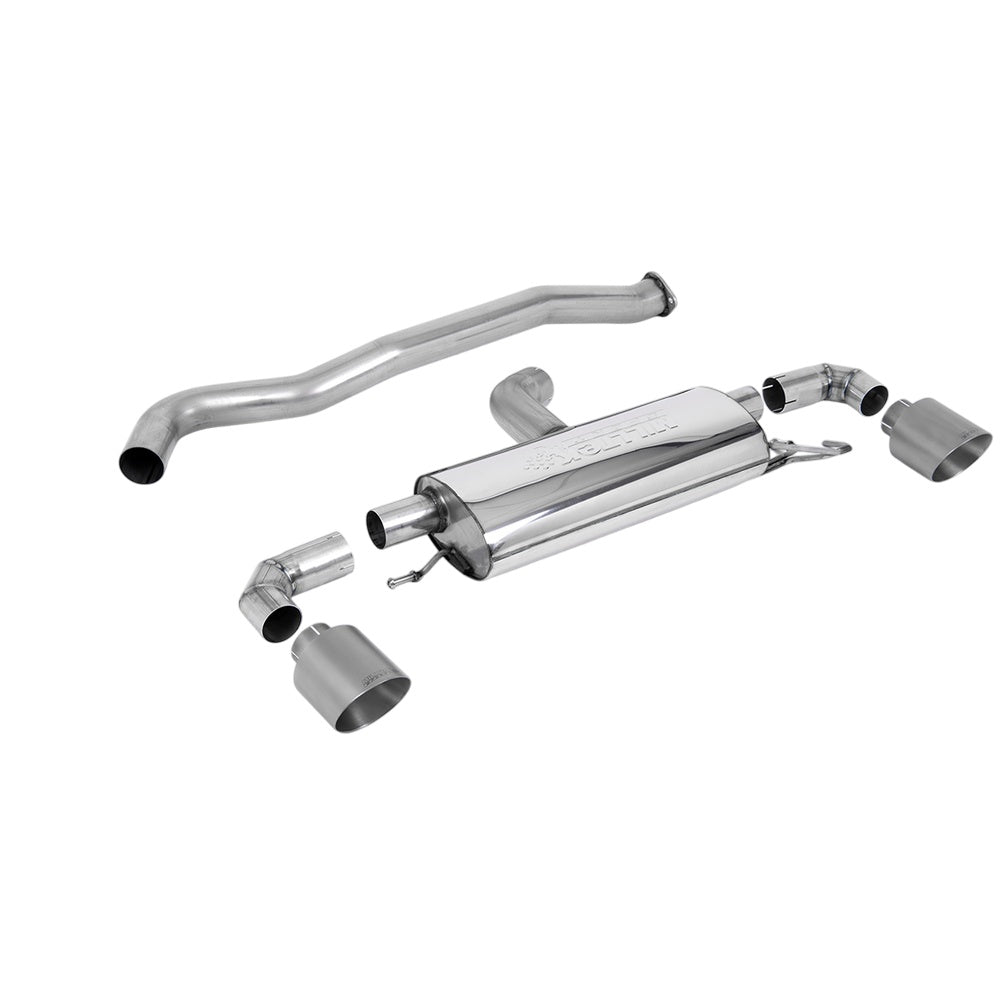Milltek Toyota Yaris GR & GR Circuit Pack 1.6T (OPF/GPF Models Only) 2020-2023 Particulate Filter-back Exhaust  - Non-Resonated GT-115 Titanium Trims