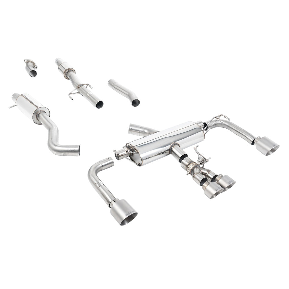 Milltek GR Corolla 1.6 Turbo - Primary Cat-back Exhaust - Tip Option: Resonated - Titanium Tips - CLEARANCE SALE