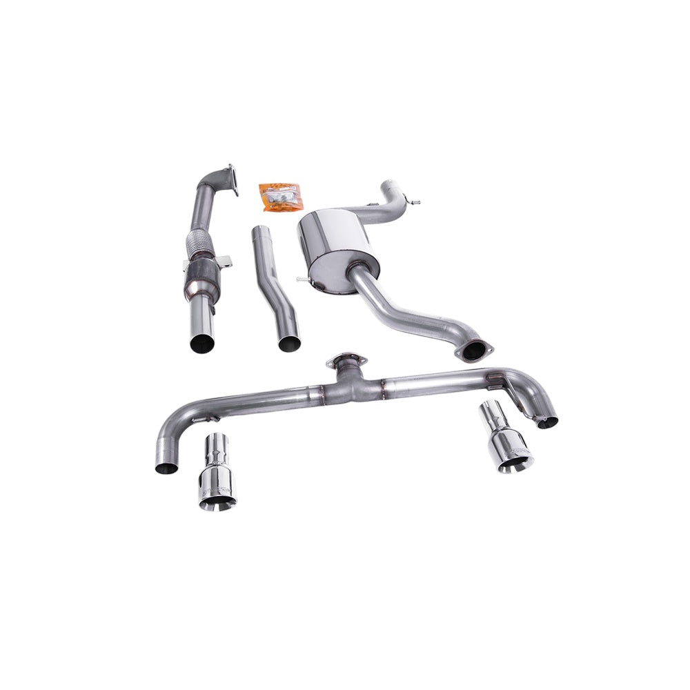 Milltek Volkswagen Scirocco R 2009-2016 Turbo-back including Hi-Flow Sports Cat Exhaust - Race - SSXVW152