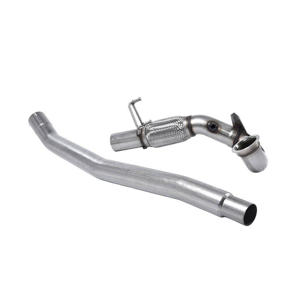 Milltek Volkswagen Jetta Mk7 (MQB) GLi 2.0T 2019-2023 Large-bore Downpipe and De-cat Exhaust - Fits with OE System