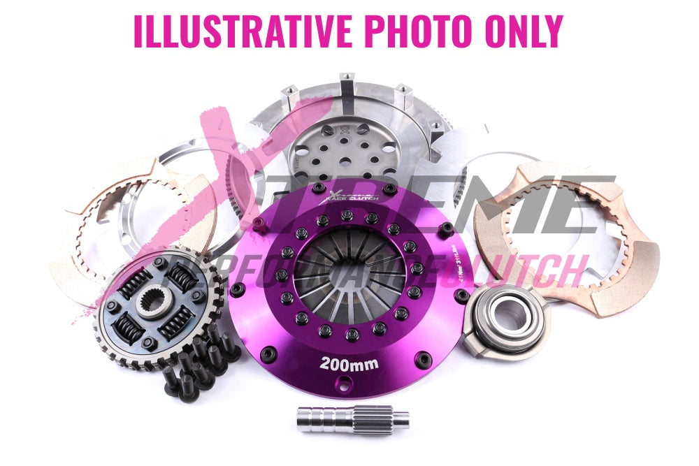 Xtreme Performance - 200mm Sprung Ceramic Twin Plate Clutch Kit Incl Flywheel 1200Nm