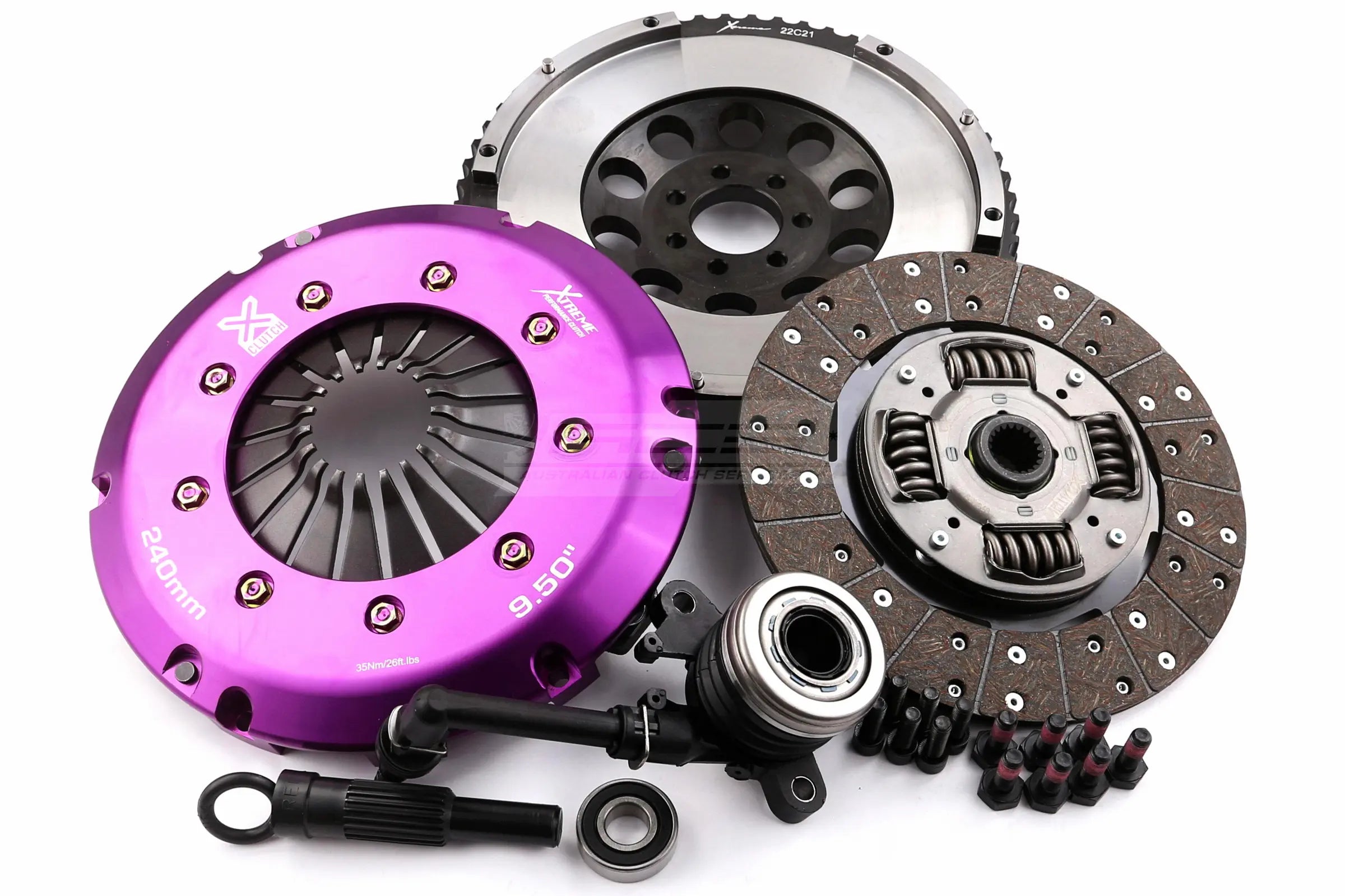 Clutch Kit - Xtreme Performance Heavy Duty Organic Incl Flywheel & CSC 600Nm Conversion kit Dual-mass to solid flywheel