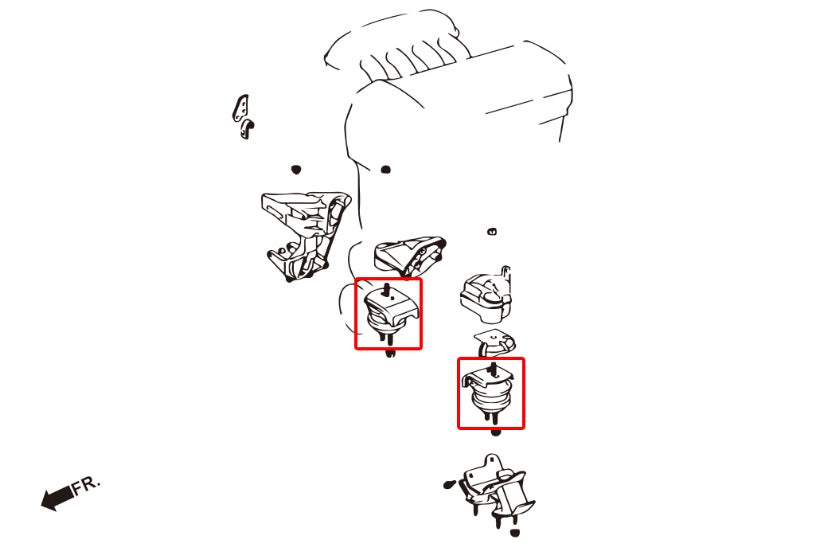 Harden Engine Mount Lexus IS, Toyota Altezza, Crown, Mark ii