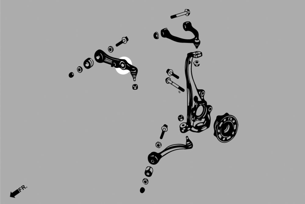 Front Lower Rear Arm Bushing - Shock Mercedes-benz C-class, E-class