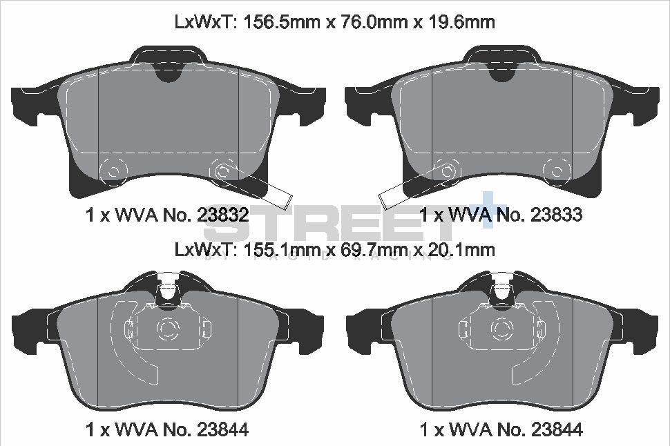Pagid Racing Street+ Brake Pads - Front | T8179SP2001 - Pagid Racing brake pads