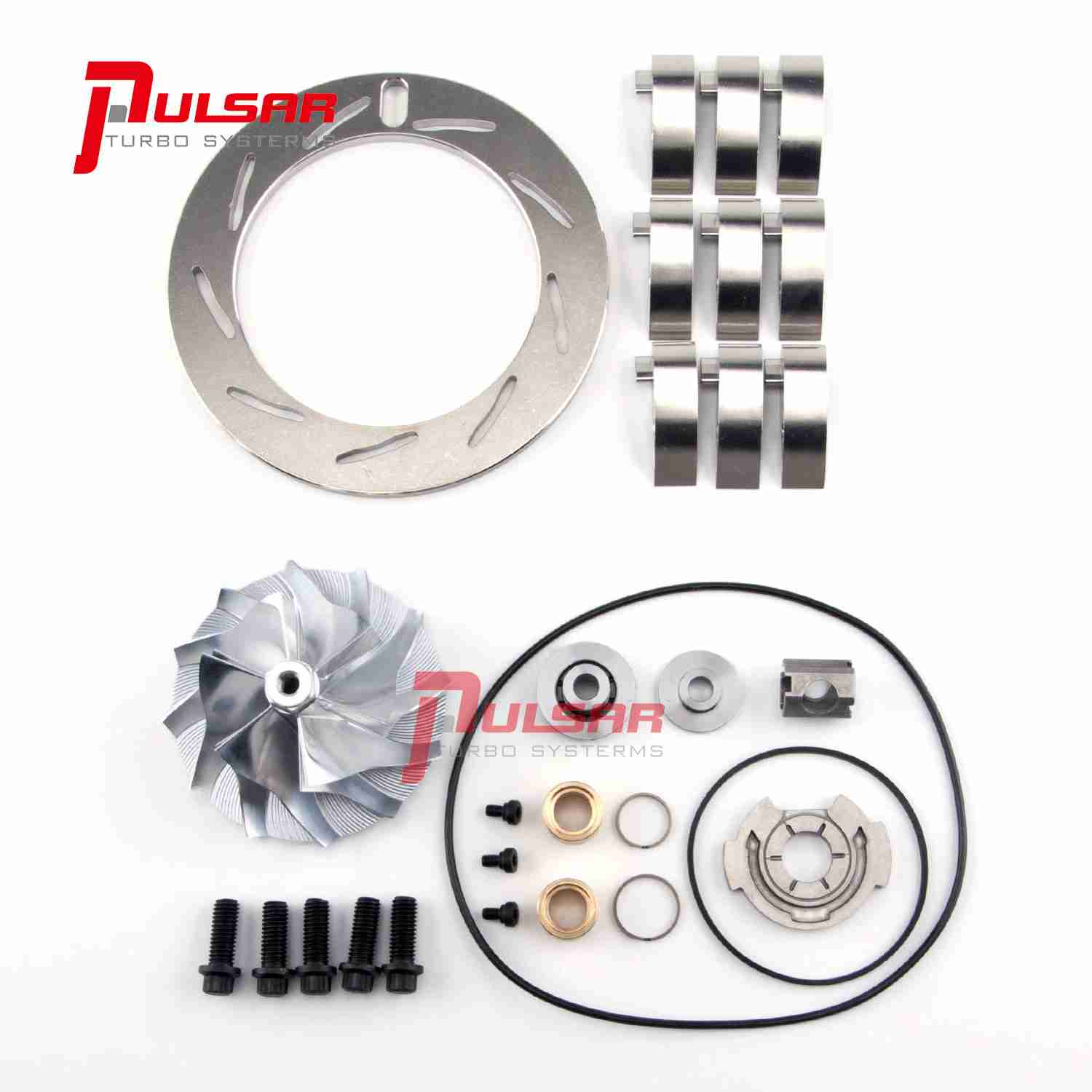 Pulsar Turbo 03-04 Ford 6.0L Powerstroke Turbo Billet Compressor Wheel+Rebuild Kit 13.2mm Vanes by Pulsar Turbo available at Torque Lab