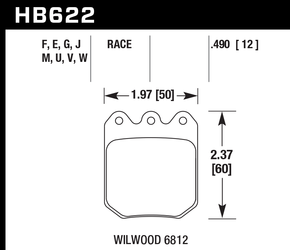 HB622G.490 - Hawk DTC-60 Brake Pads;