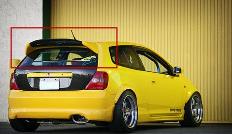 Mugen-Style Rear Spoiler (Civic 01-05 3dr)