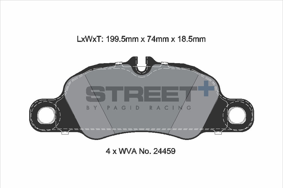Pagid Racing Street+ Brake Pads - Front | T8225SP2001 - Pagid Racing brake pads