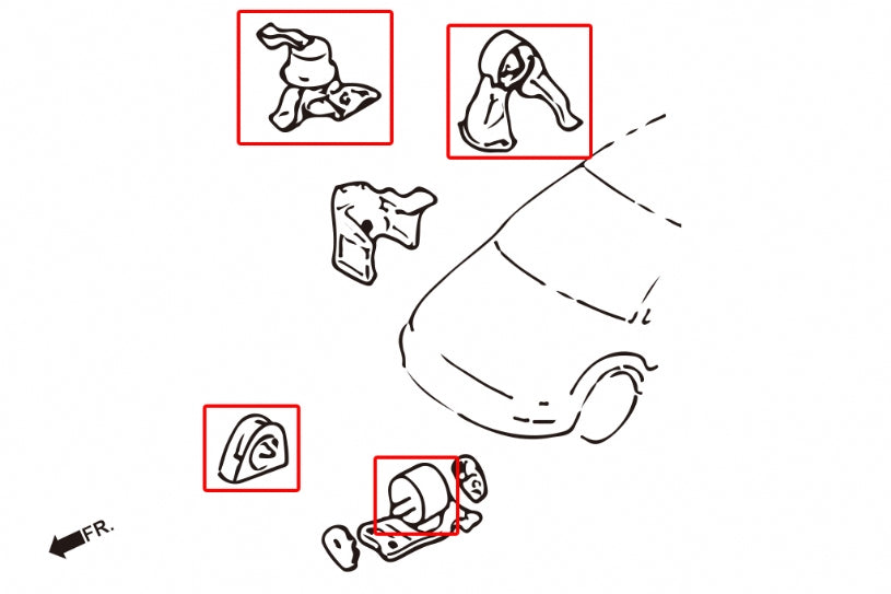 Reinforced Engine Mount Mitsubishi Lancer mirage