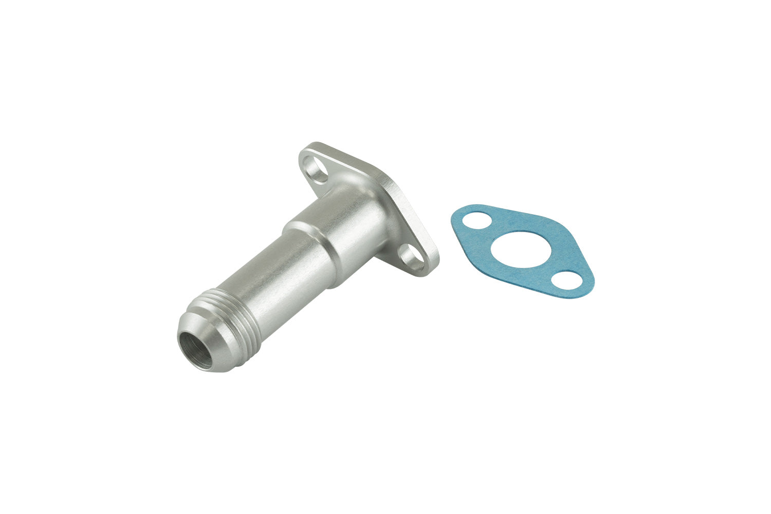 38.1mm 10AN 75mm Extended Oil Drain Silver by Turbosmart - performance upgrade from Torque Lab