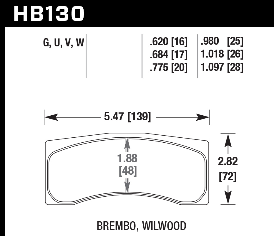 HB130D1.018 - Hawk ER-1 Brake Pads;