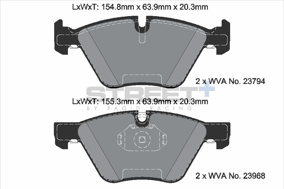 Pagid Racing Street+ Brake Pads - Front | T8045SP2001 - Pagid Racing brake pads