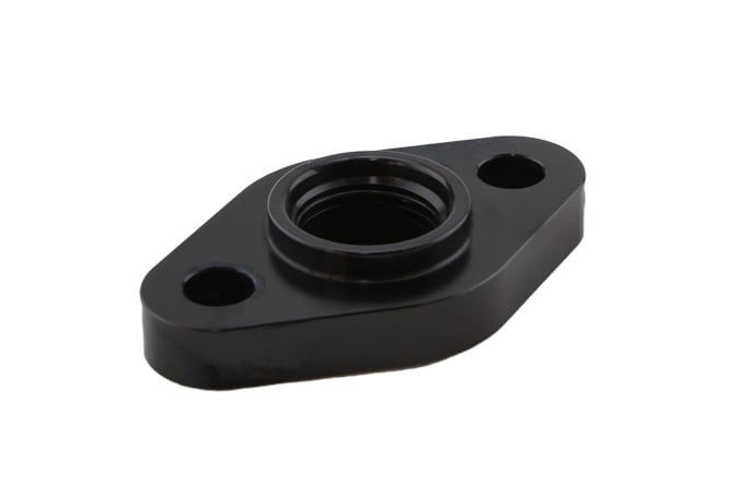 Billet Turbo Drain adapter with Silicon O-ring. 52.4mm mounting hole center - Large frame universal fit. by Turbosmart - performance upgrade from Torque Lab