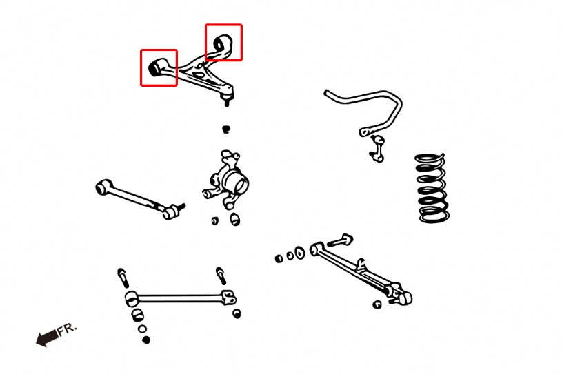 Rear Upper Arm Bush Lexus, Toyota