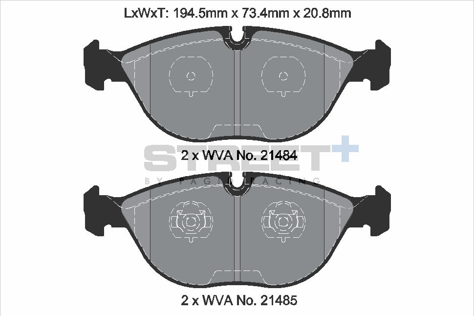 Pagid Racing Street+ Brake Pads - Front | T8156SP2001 - Pagid Racing brake pads