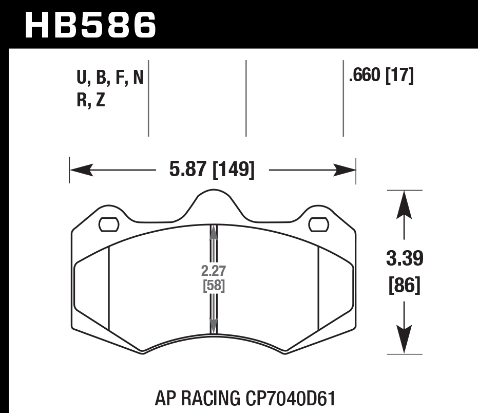 HB586D.660 - Hawk ER-1 Brake Pads;