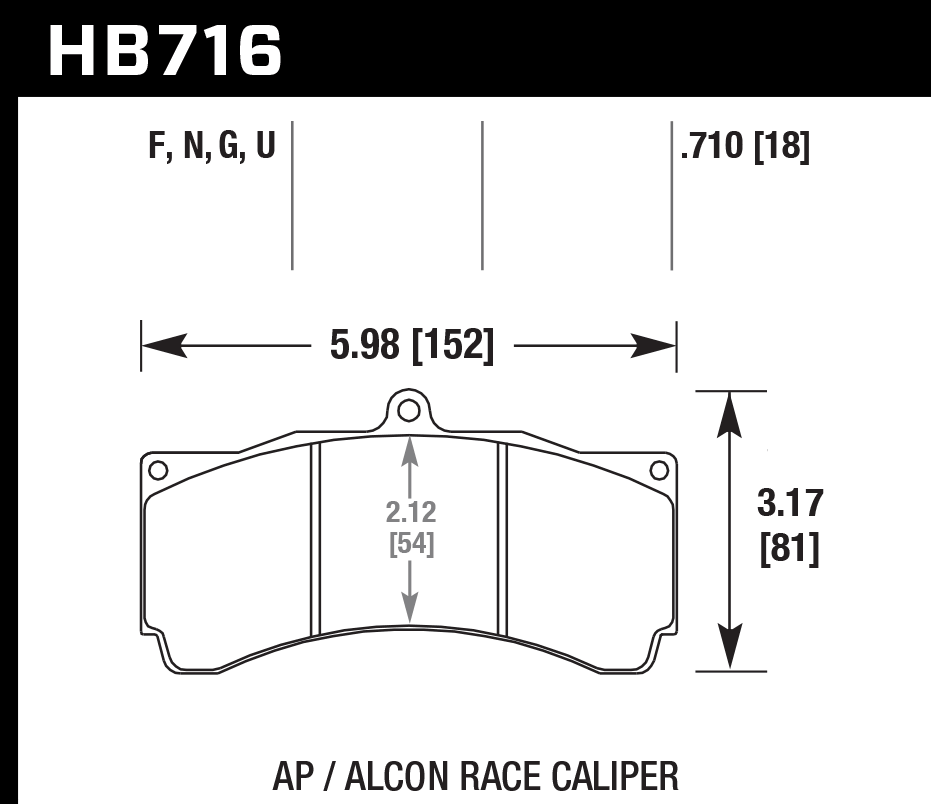 HB716G.710 - Hawk DTC-60 Brake Pads;