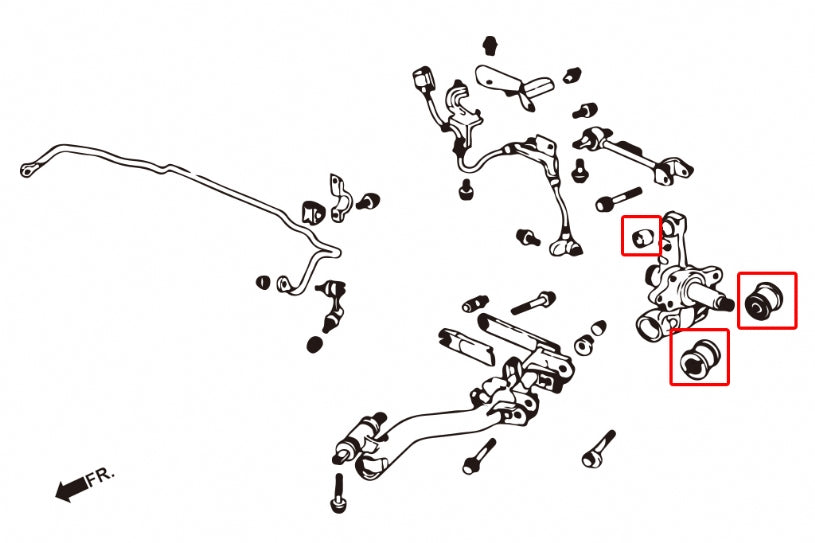 Rear Knuckle Bushing Honda Civic, CR-V, RSX