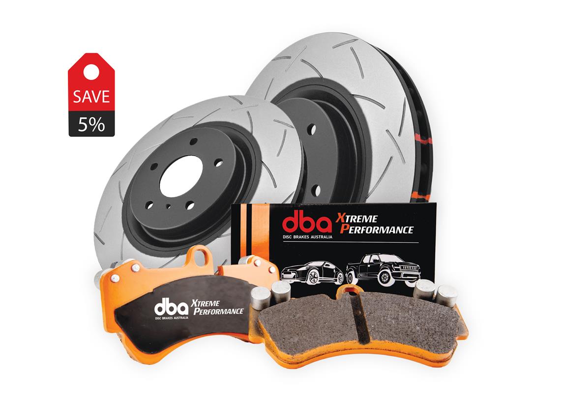 DBA42314S-2400XP front brake kit with 4000 Series T3 rotors and Xtreme Performance pads