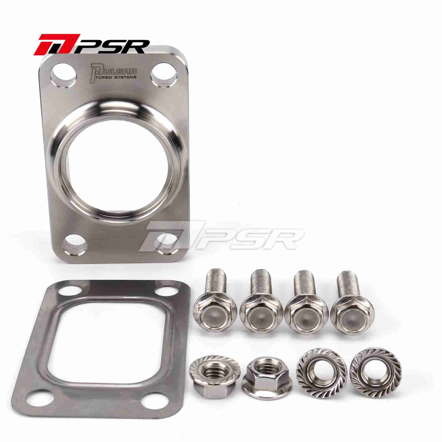 Pulsar Turbo PSR Billet Transition Flange, Hardware Kit included for a easy installation - T3 Open to 2" OD Tubing by Pulsar Turbo available at Torque Lab