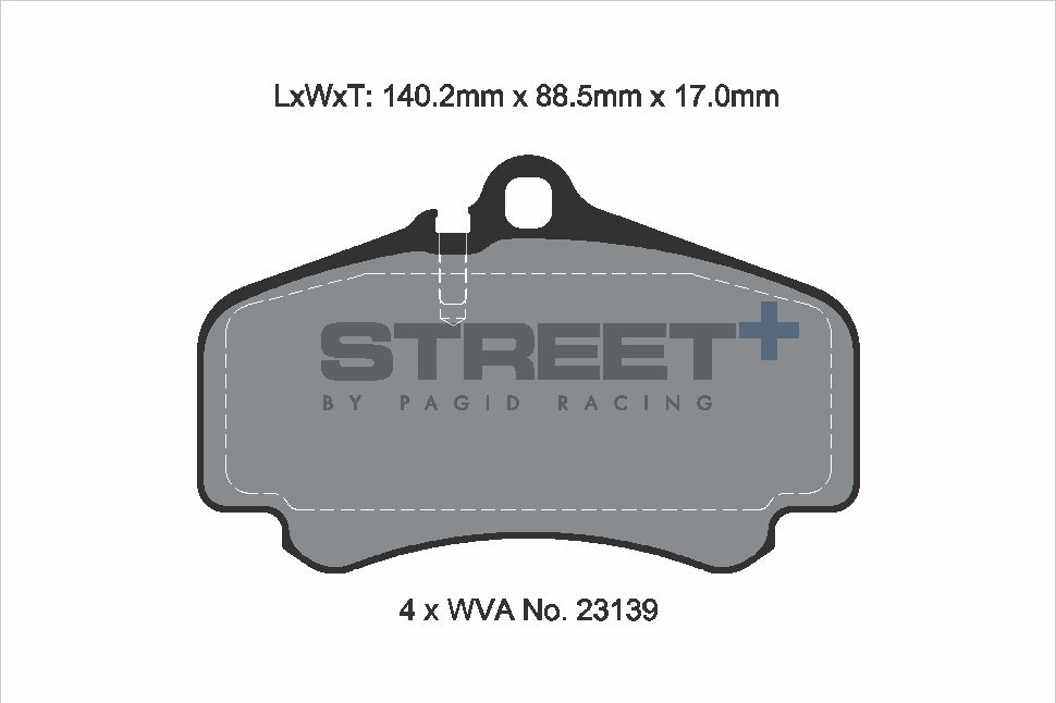 Pagid Racing Street+ Brake Pads - Front | T8224SP2001 - Pagid Racing brake pads