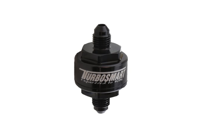 Billet Turbo Oil Feed Filter 44um AN-3 - Black by Turbosmart - performance upgrade from Torque Lab