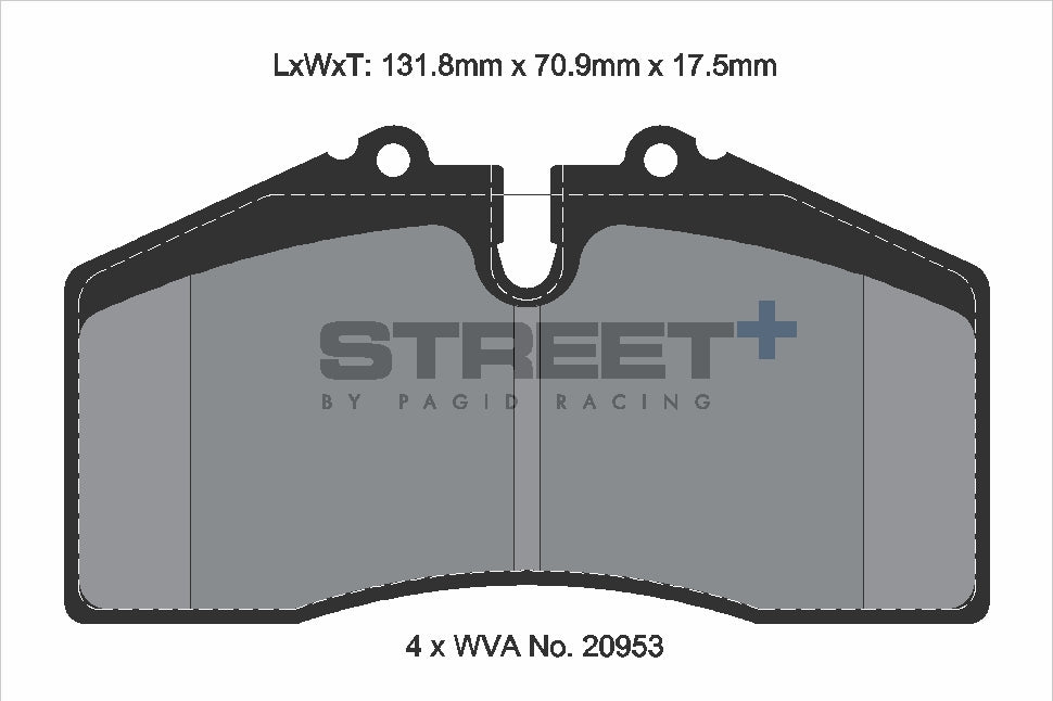 Pagid Racing Street+ Brake Pads - Front | T8003SP2001 - Pagid Racing brake pads