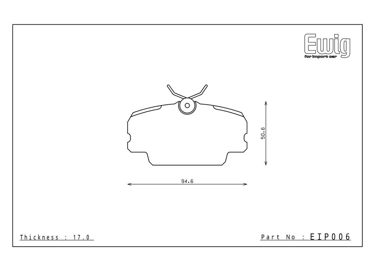 Endless EIP006 official pad shape drawing