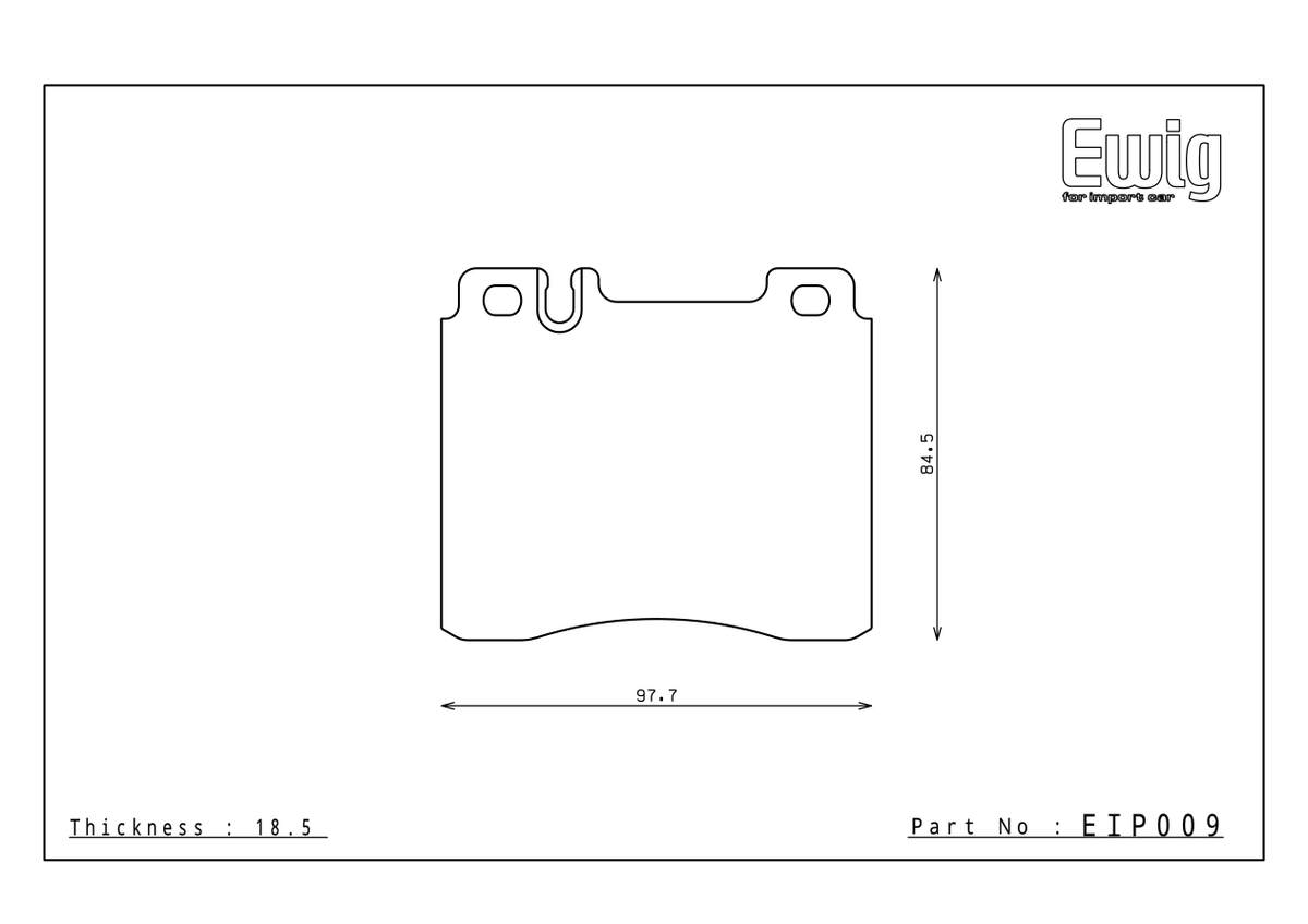 Endless EIP009 official pad shape drawing