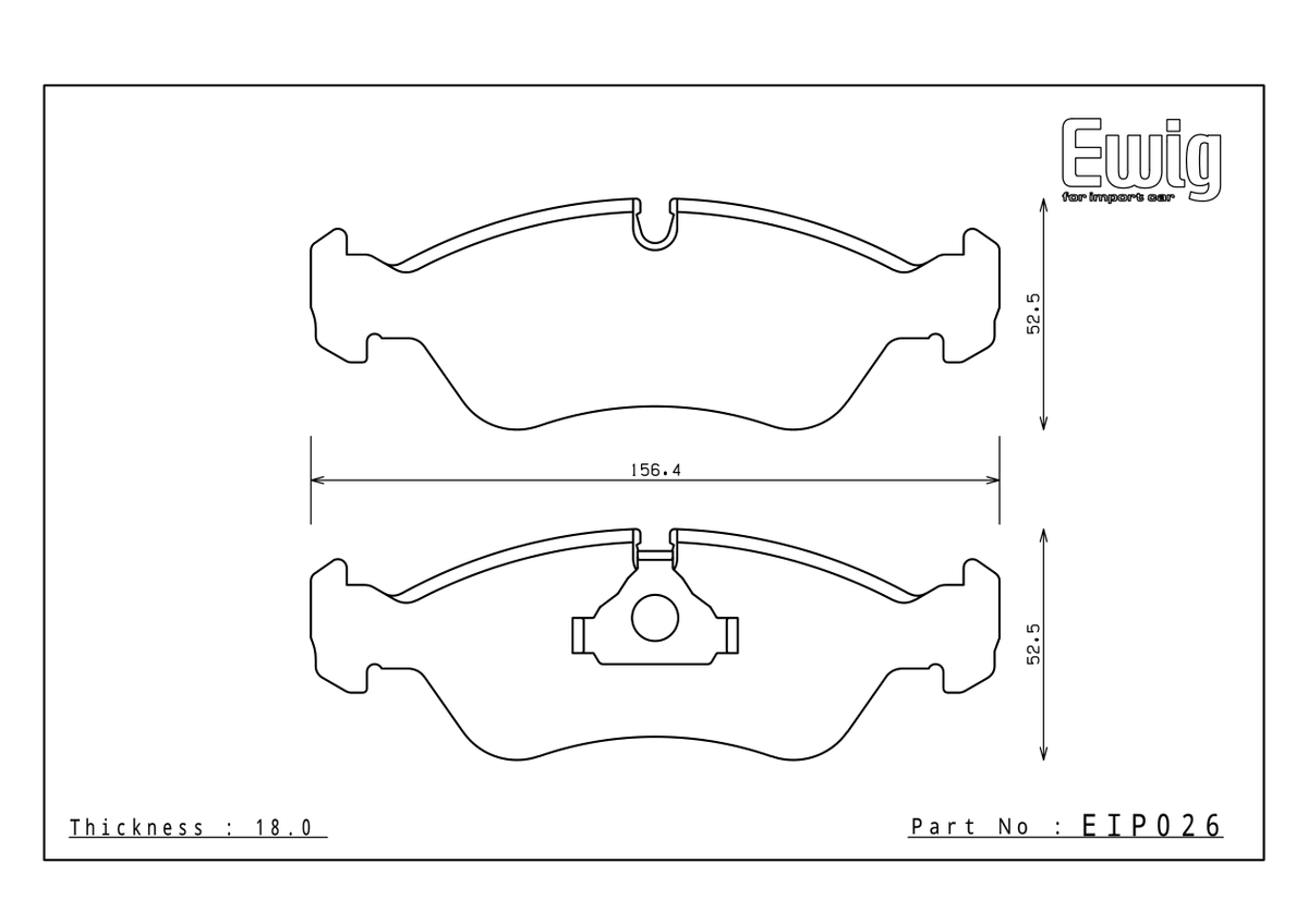 Endless EIP026 official pad shape drawing
