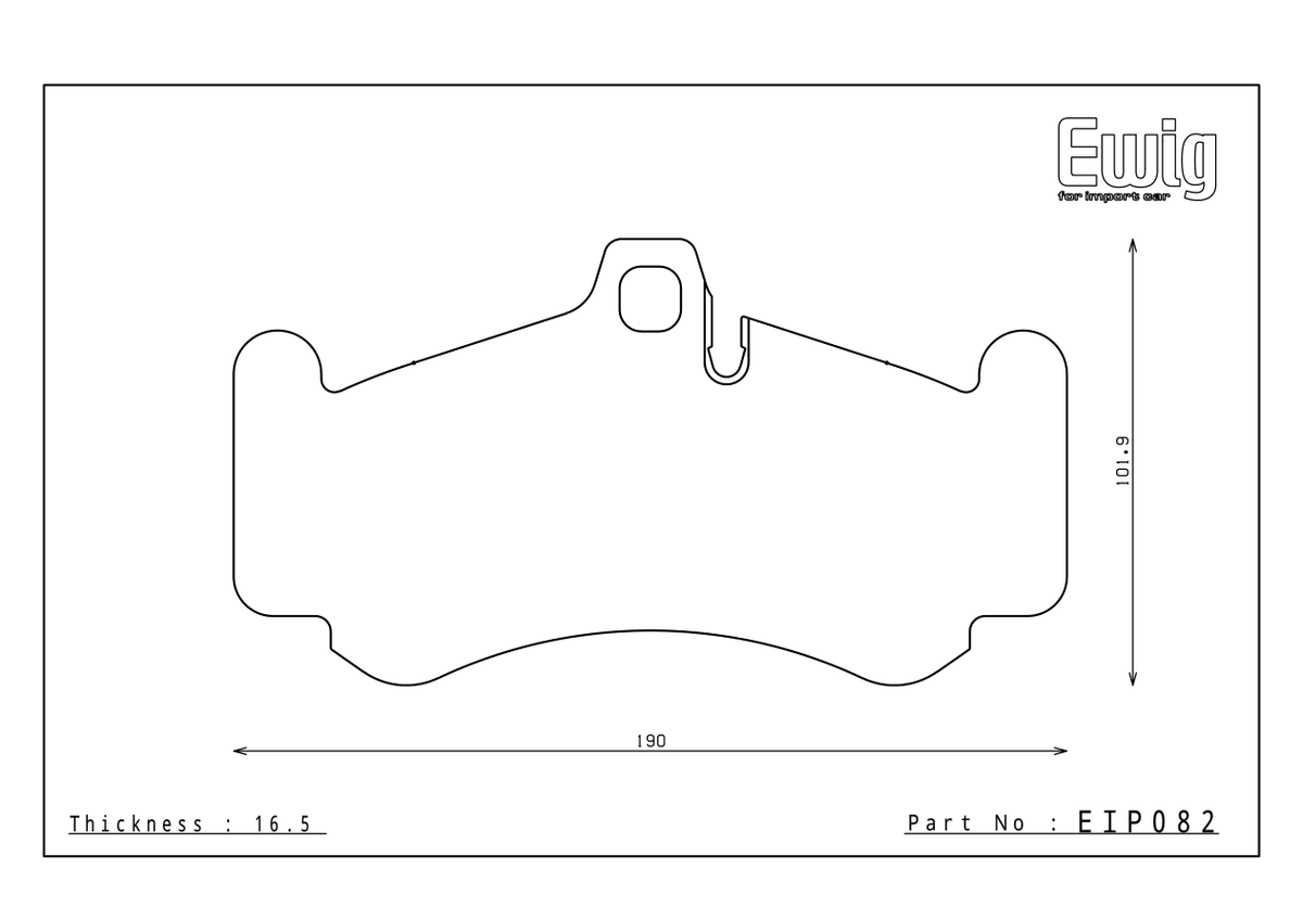 Endless EIP082 official pad shape drawing