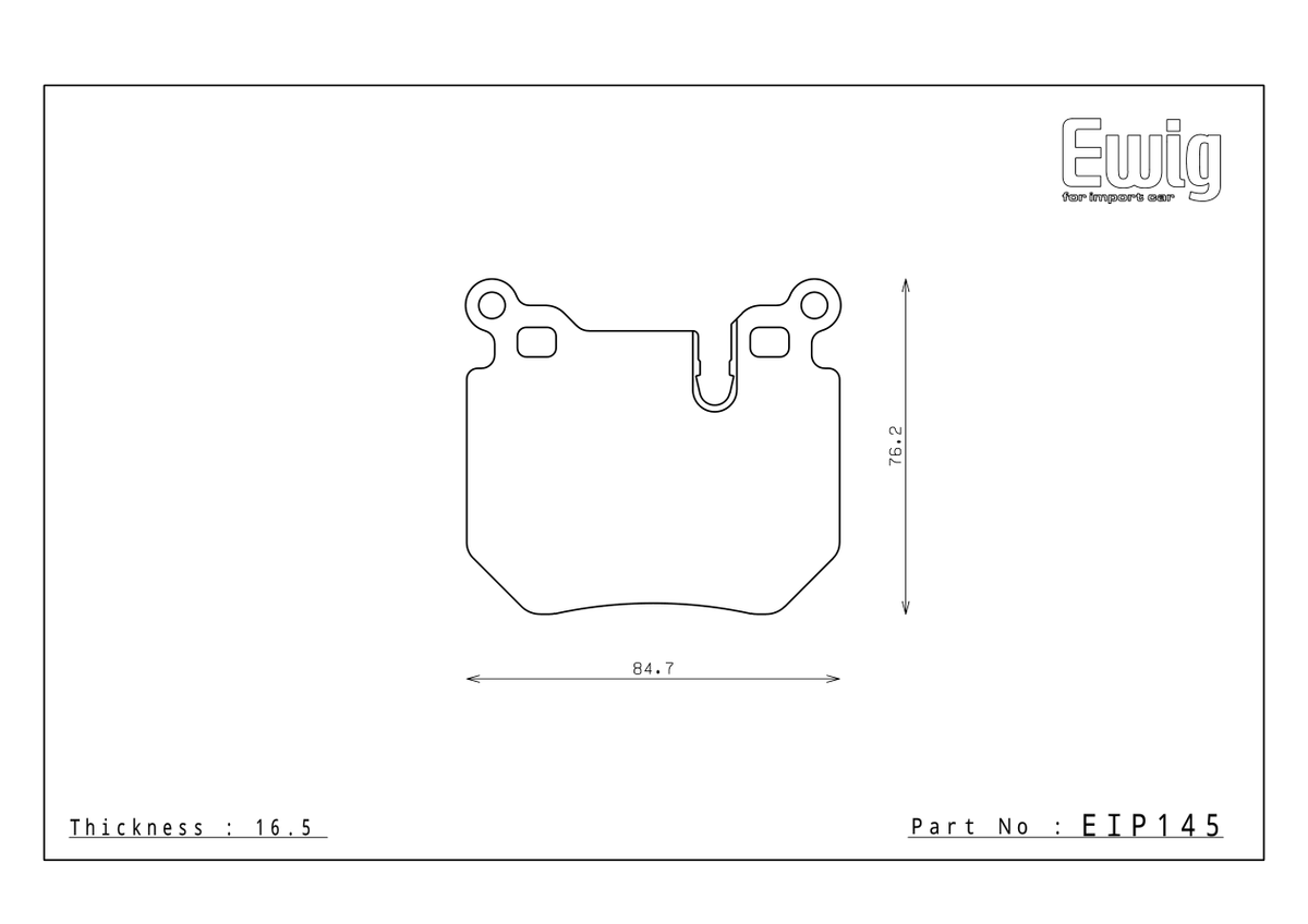 Endless EIP145 official pad shape and dimensions