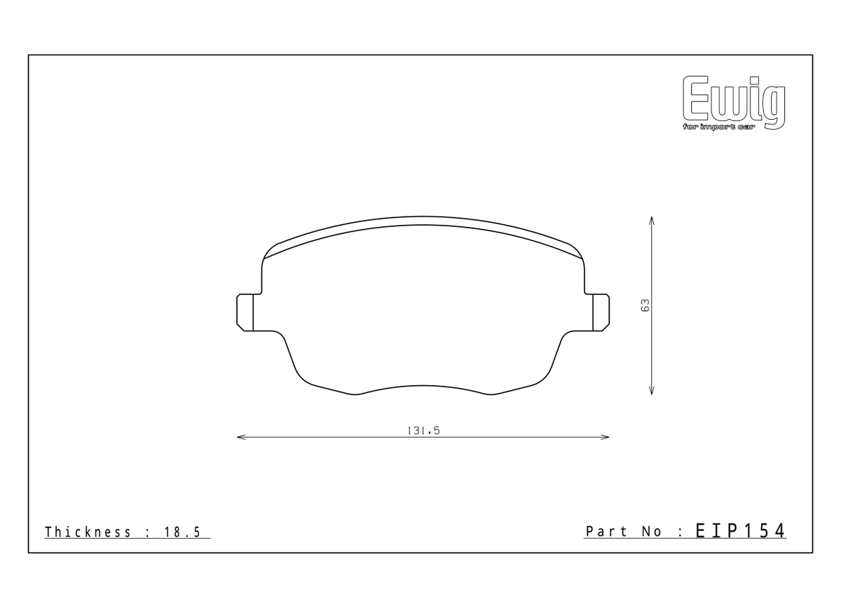 Endless EIP154 official pad shape and dimensions