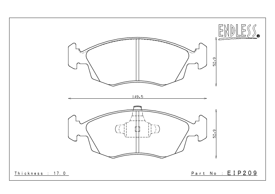 Endless EIP209 official technical pad shape