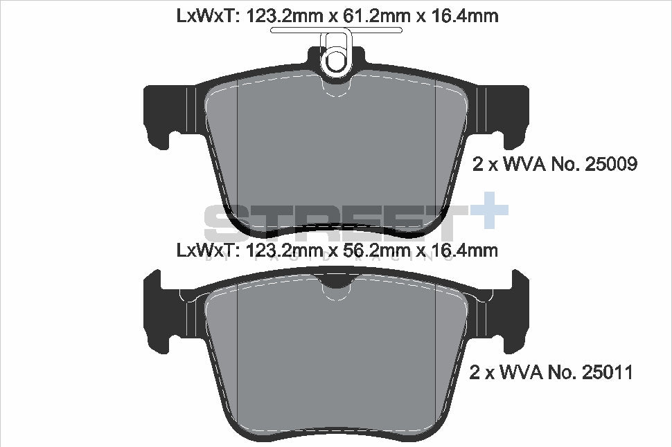 Pagid Racing Street+ Brake Pads - Rear | T8102SP2001 - Pagid Racing brake pads