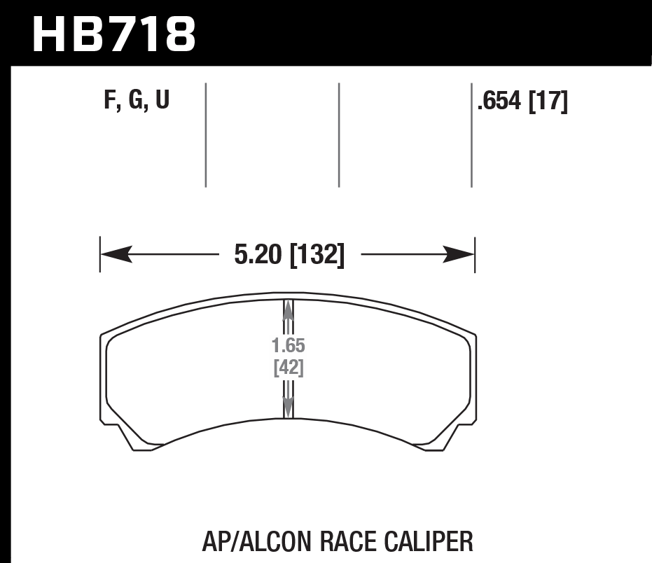 HB718B.654 - Hawk HPS 5.0 Brake Pads;