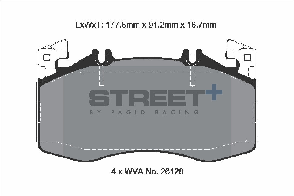 Pagid Racing Street+ Brake Pads - Front | T8217SP2001 - Pagid Racing brake pads