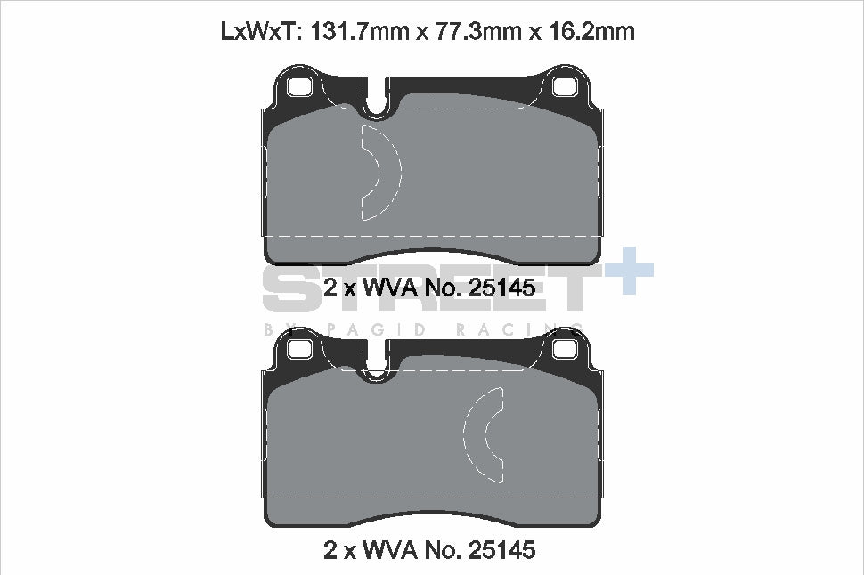 Pagid Street+ front brake pads T8198SP2001 for Audi RS3 8P TT RS 8J Cupra and Seat Leon Cupra