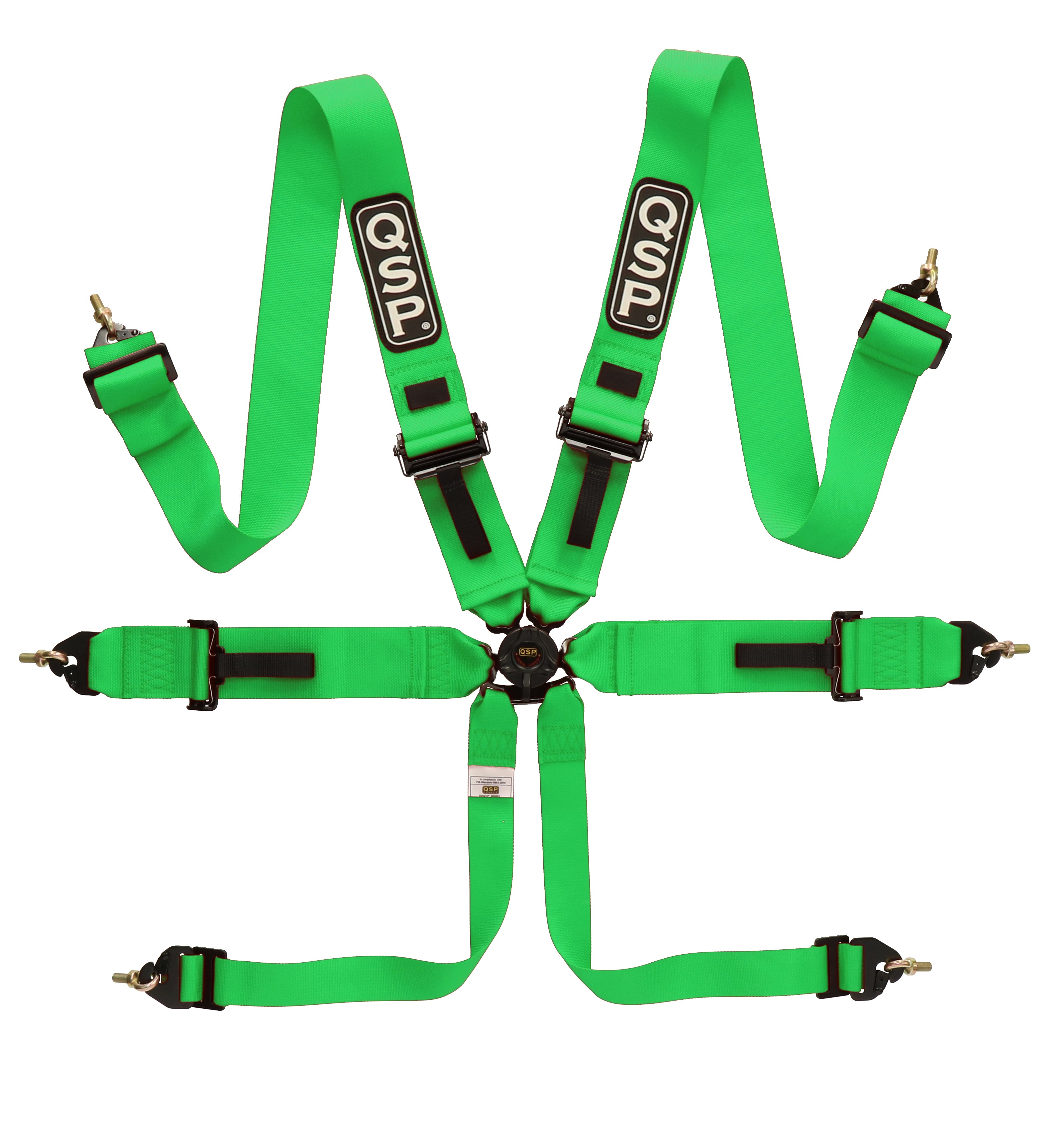 6-point safety harness Pro Plus FIA - Green