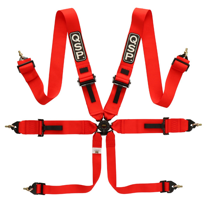 6-point safety harness Pro Plus FIA - Red