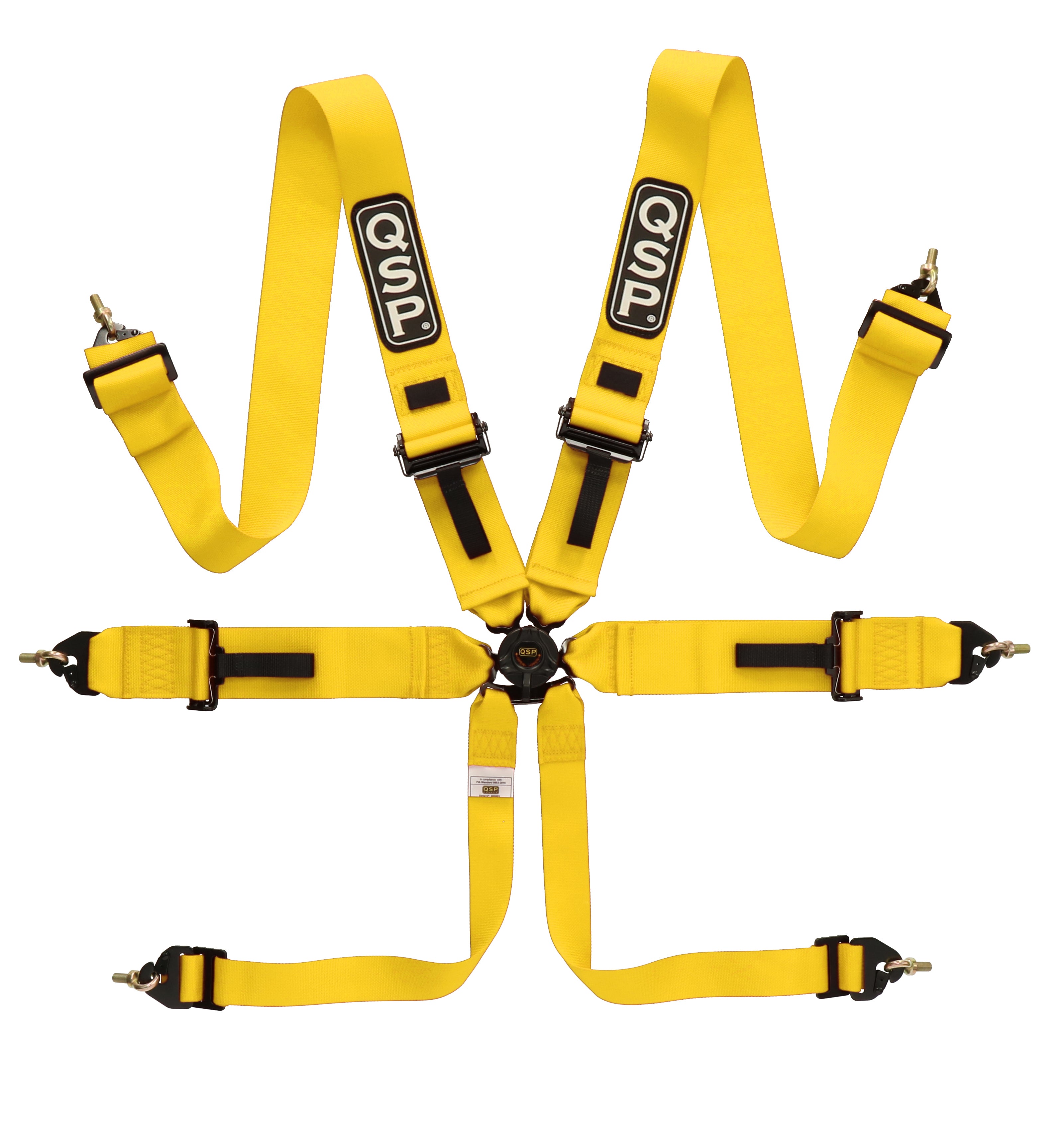 6-point safety harness Pro Plus FIA - Yellow